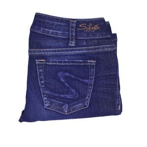 Silver Suki Jeans Bootcut Low Rise Dark Wash‎ Denim Women's Size 30 (33X30)